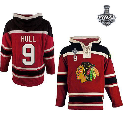 Blackhawks #9 Bobby Hull Red Sawyer Hooded Sweatshirt 2015 Stanley Cup Stitched Jersey