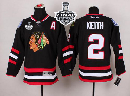 Blackhawks #2 Duncan Keith Black 2014 Stadium Series 2015 Stanley Cup Stitched Jersey