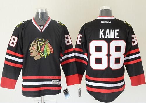 Blackhawks #88 Patrick Kane Black Stitched Jersey