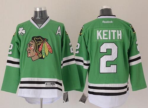 Blackhawks #2 Duncan Keith Green Stitched Jersey