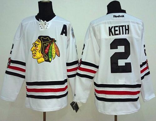 Blackhawks #2 Duncan Keith White 2015 Winter Classic Stitched Jersey