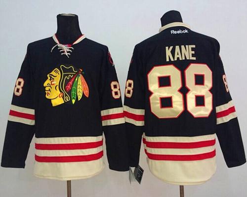Blackhawks #88 Patrick Kane Black 2015 Winter Classic Stitched Jersey