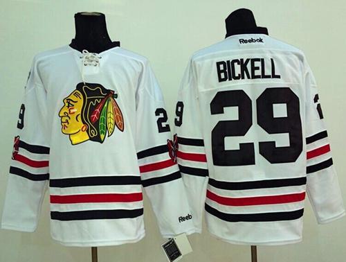 Blackhawks #29 Bryan Bickell White 2015 Winter Classic Stitched Jersey