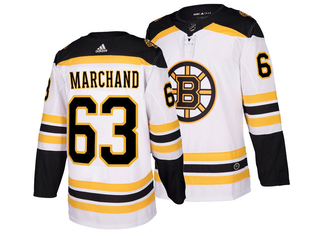 Boston Bruins #63 Brad Marchand White Stitched Adidas Jersey