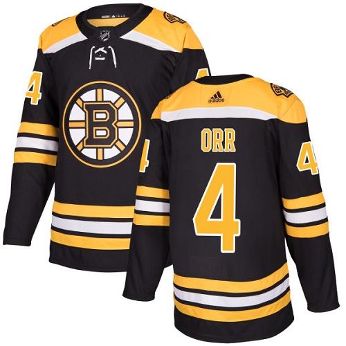 Boston Bruins #4 Bobby Orr Black Throwback CCM Stitched Jersey