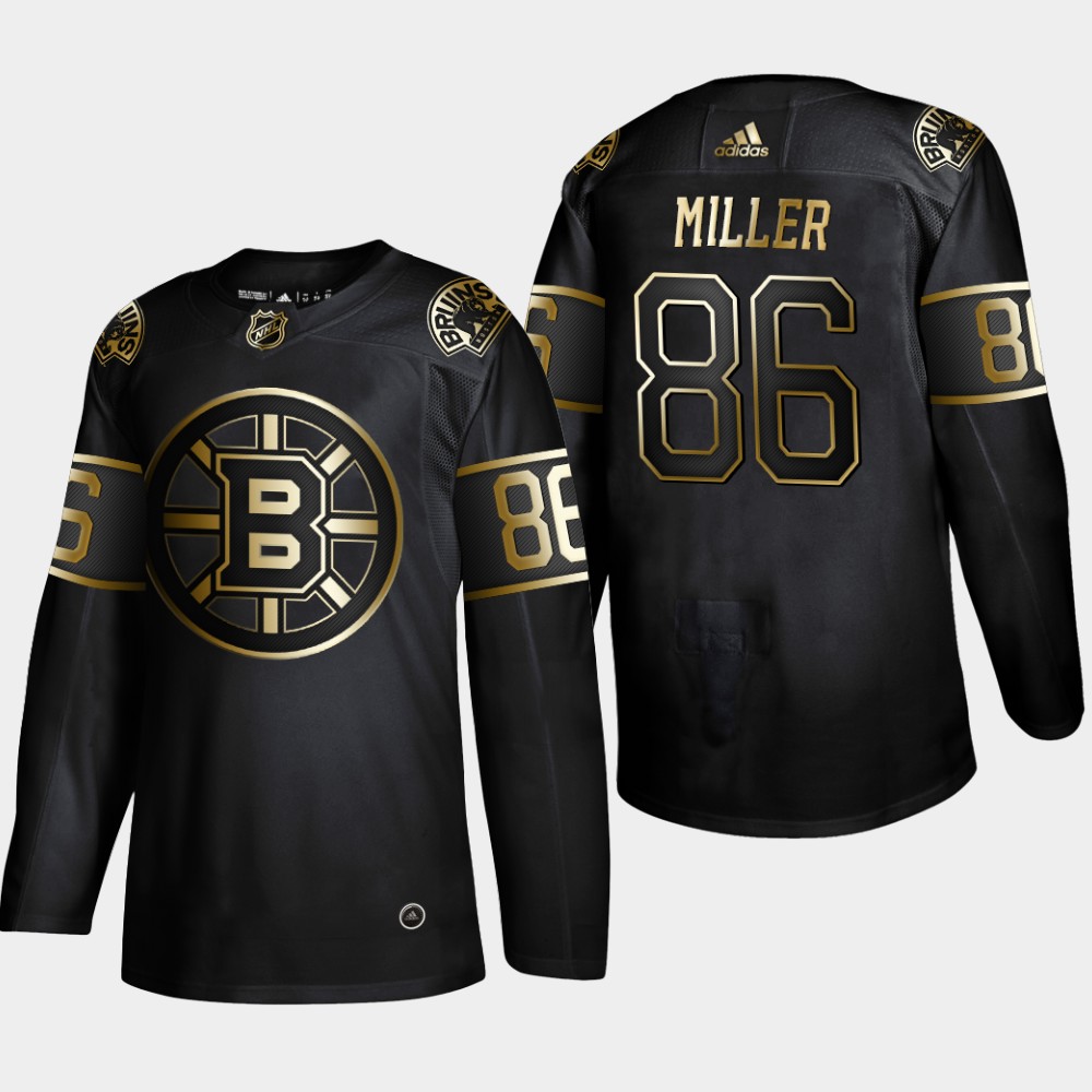 Boston Bruins #86 Kevan Miller Black Golden Edition Stitched Jersey