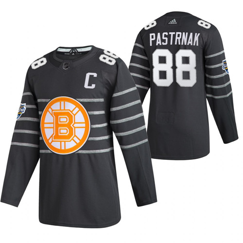 Boston Bruins #88 David Pastrnak Grey All-Star Stitched Jersey