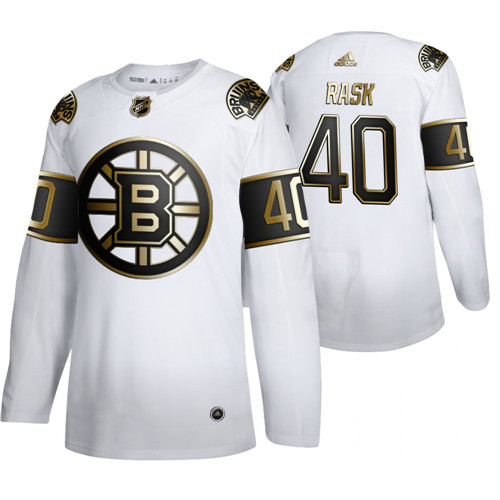 Boston Bruins #40 Tuukka Rask White Golden Edition Stitched Jersey