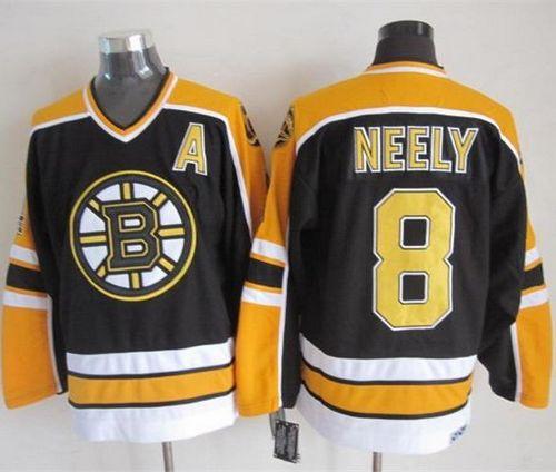 Bruins #8 Cam Neely Black CCM Throwback New Stitched Jersey