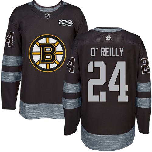 Bruins #24 Terry O'Reilly Black 1917-2017 100th Anniversary Stitched Jersey
