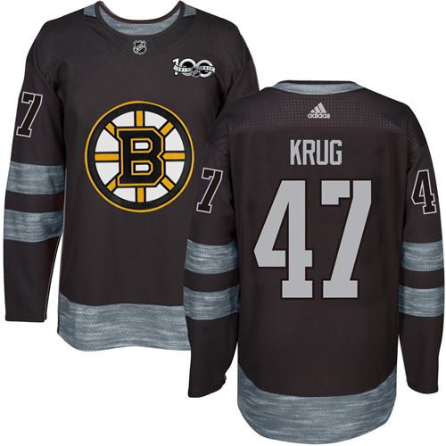 Bruins #47 Torey Krug Black 1917-2017 100th Anniversary Stitched Jersey