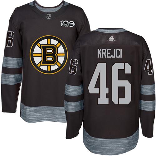 Bruins #46 David Krejci Black 1917-2017 100th Anniversary Stitched Jersey