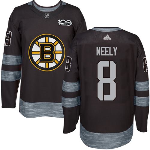 Bruins #8 Cam Neely Black 1917-2017 100th Anniversary Stitched Jersey