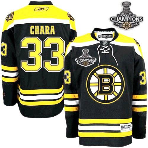 Bruins 2011 Stanley Cup Champions Patch #33 Zdeno Chara Black Stitched Jersey