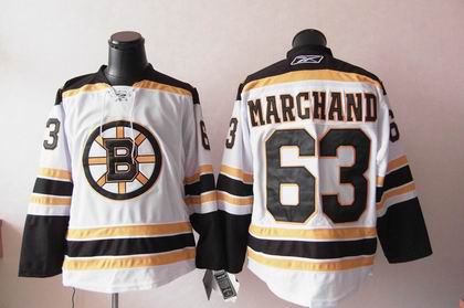 Bruins #63 Brad Marchand White Stitched Jersey