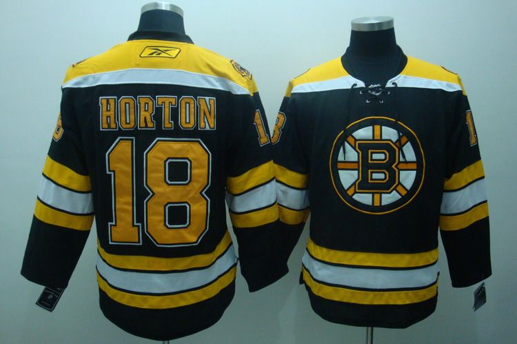 Bruins #18 Horton Stitched Black Jersey