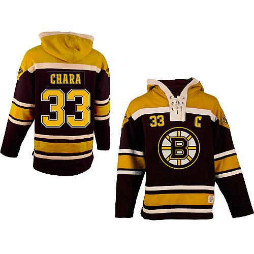 Bruins #33 Zdeno Chara Black Sawyer Hooded Sweatshirt Stitched Jersey