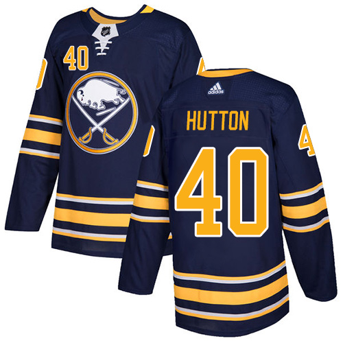 Buffalo Sabres #40 Carter Hutton Navy Stitched Jersey