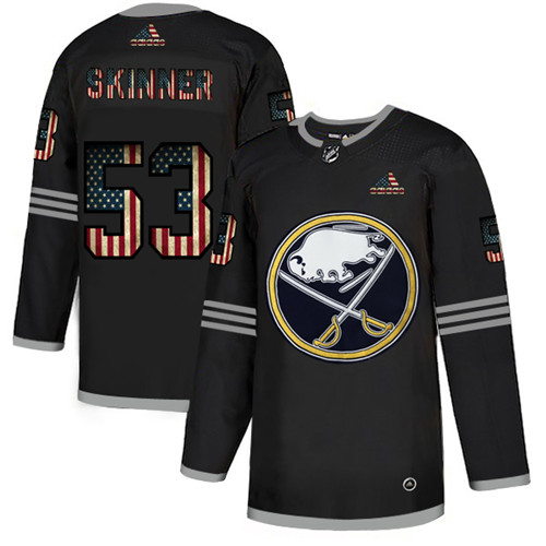 Buffalo Sabres #53 Jeff Skinner Grey 2020 USA Flag Stitched Jersey