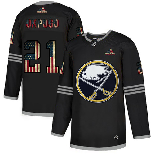 Buffalo Sabres #21 Kyle Okposo Grey 2020 USA Flag Stitched Jersey