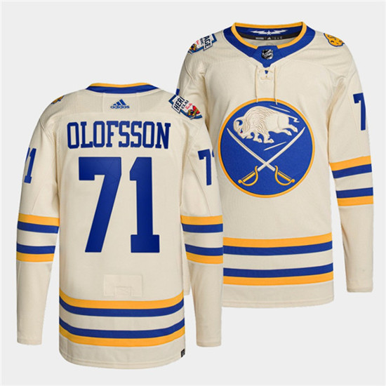 Buffalo Sabres #71 Victor Olofsson 2022 Cream Heritage Classic Stitched Jersey