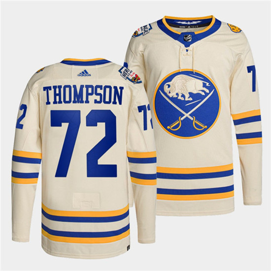 Buffalo Sabres #72 Tage Thompson 2022 Cream Heritage Classic Stitched Jersey
