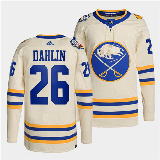 Buffalo Sabres #26 Rasmus Dahlin 2022 Cream Heritage Classic Stitched Jersey