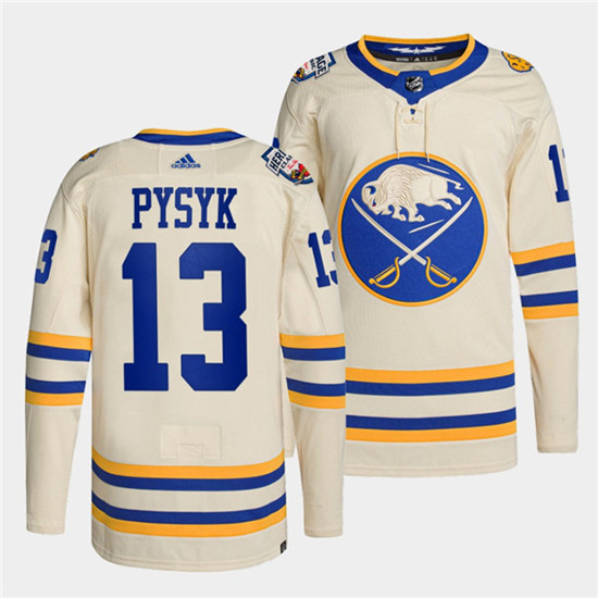Buffalo Sabres #13 Mark Pysyk 2022 Cream Heritage Classic Stitched Jersey