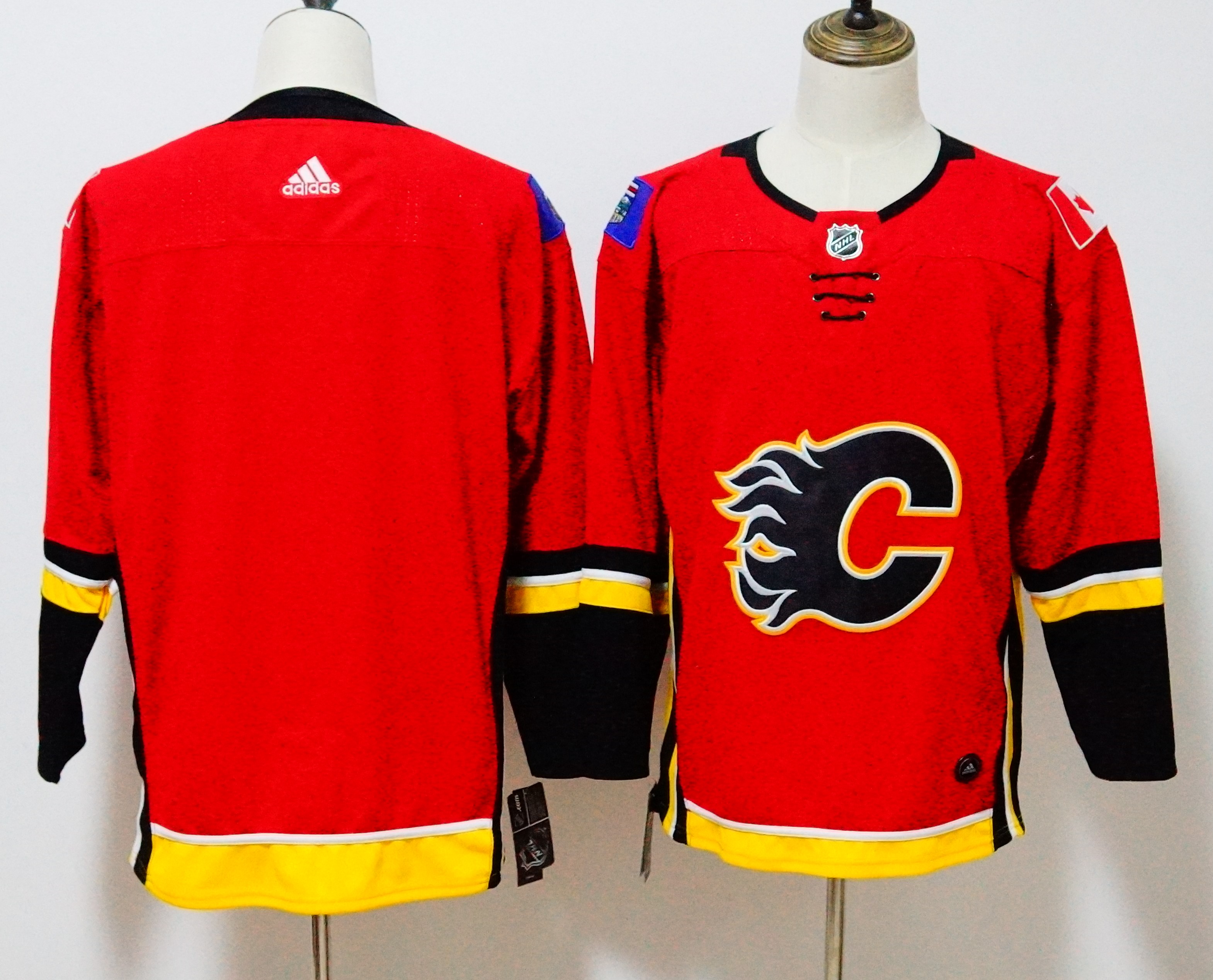Calgary Flames Red Stitched Adidas Jersey