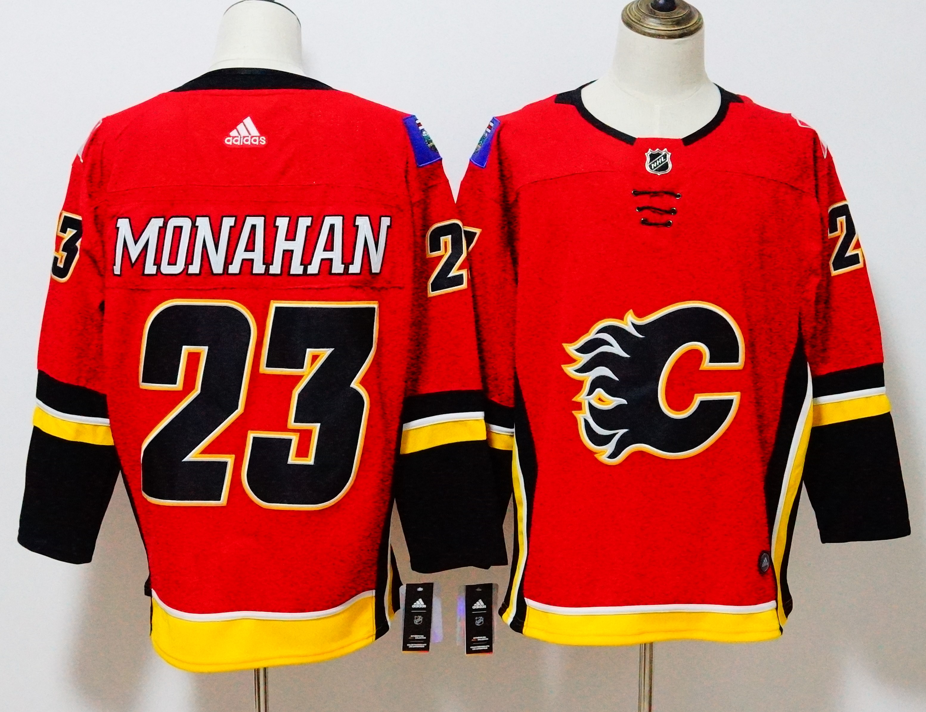 Calgary Flames #23 Sean Monahan Red Stitched Adidas Jersey