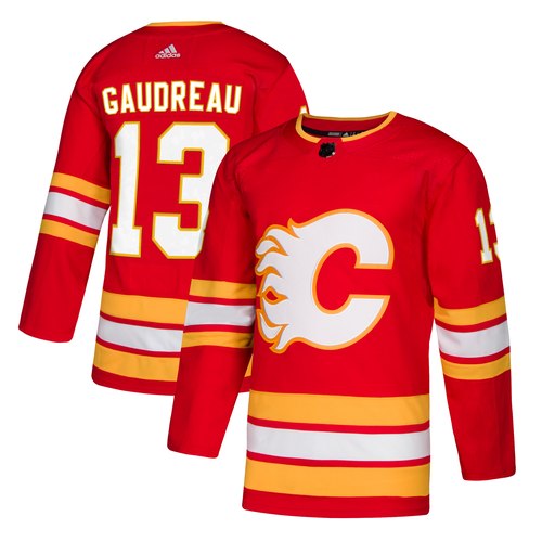 Calgary Flames #13 Johnny Gaudreau Red Stitched Jersey