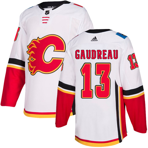Calgary Flames #13 Johnny Gaudreau White Away Stitched Jersey