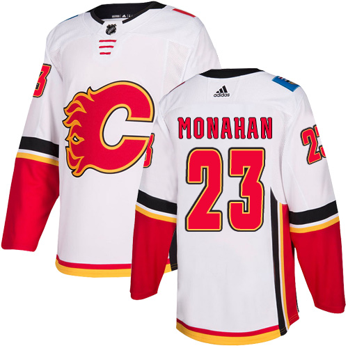 Calgary Flames #23 Sean Monahan White Away Stitched Jersey