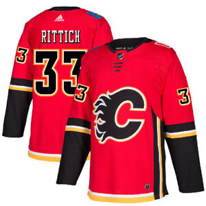 Calgary Flames #33 David Rittich Red Stitched Jersey