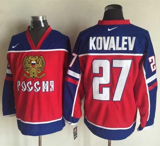 Canadiens #27 Alexei Kovalev Red Blue Nike Stitched Jersey