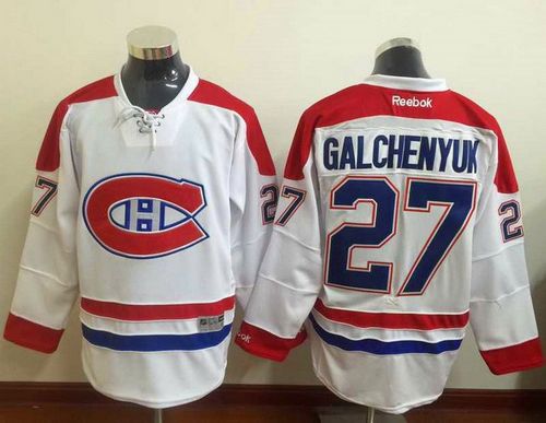 Canadiens #27 Alex Galchenyuk White Stitched Jersey