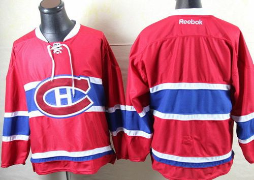 Canadiens Blank Stitched Red New CH Jersey