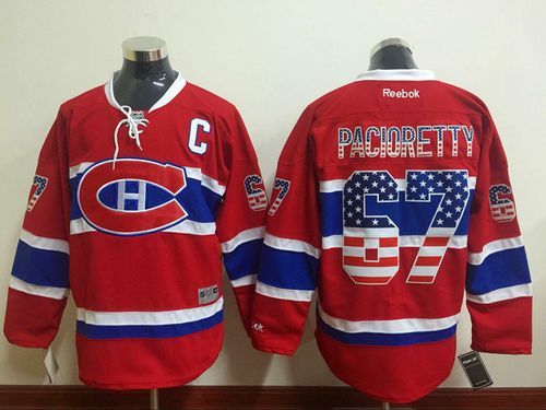 Canadiens #67 Max Pacioretty Red USA Flag Fashion Stitched Jersey