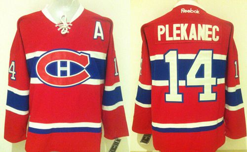 Canadiens #14 Tomas Plekanec Stitched Red New CH Jersey