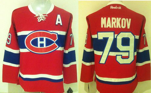 Canadiens #79 Andrei Markov Red New CH Stitched Jersey