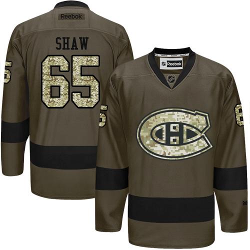 Canadiens #65 Andrew Shaw Green Salute To Service Stitched Jersey