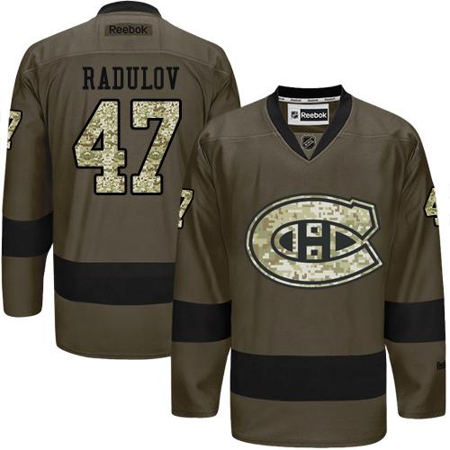 Canadiens #47 Alexander Radulov Green Salute To Service Stitched Jersey