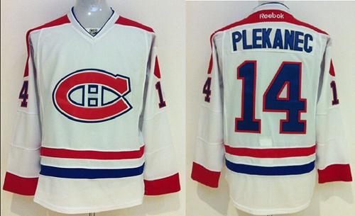 Canadiens #14 Tomas Plekanec Stitched White Jersey