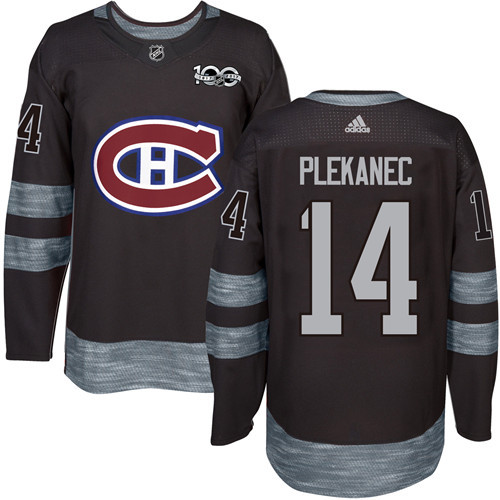 Canadiens #14 Tomas Plekanec Black 1917-2017 100th Anniversary Stitched Jersey