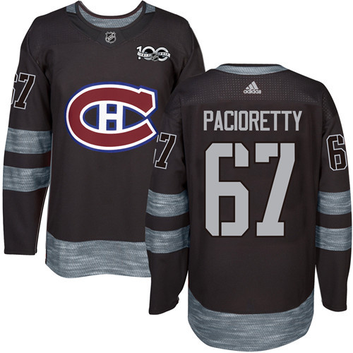 Canadiens #67 Max Pacioretty Black 1917-2017 100th Anniversary Stitched Jersey