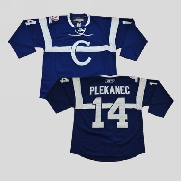 Canadiens #14 Tomas Plekanec Stitched Blue Jersey