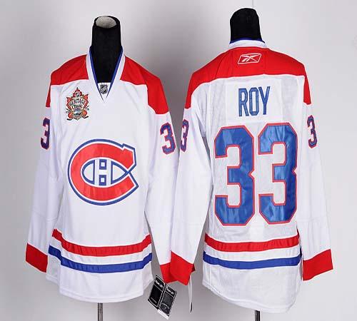 Canadiens #33 Patrick Roy White Heritage Classic Style Stitched Jersey