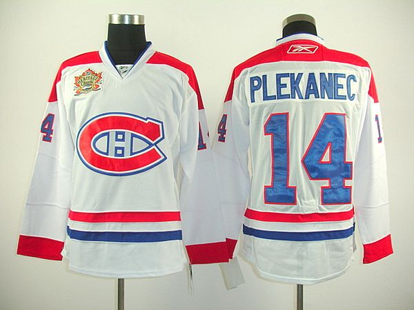 Canadiens #14 Tomas Plekanec Stitched White Heritage Classic Style Jersey