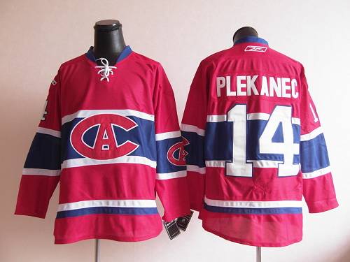 Canadiens #14 Tomas Plekanec Red New CA Stitched Jersey