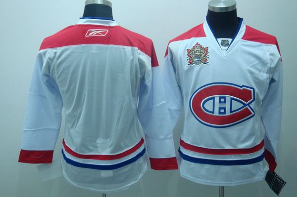 Canadiens Blank Stitched White Heritage Classic Style Jersey